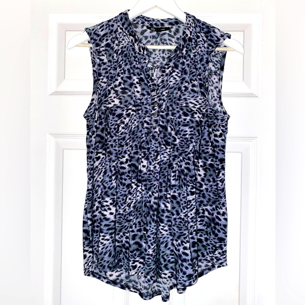 Lily Morgan Sleeveless Animal Print Blouse